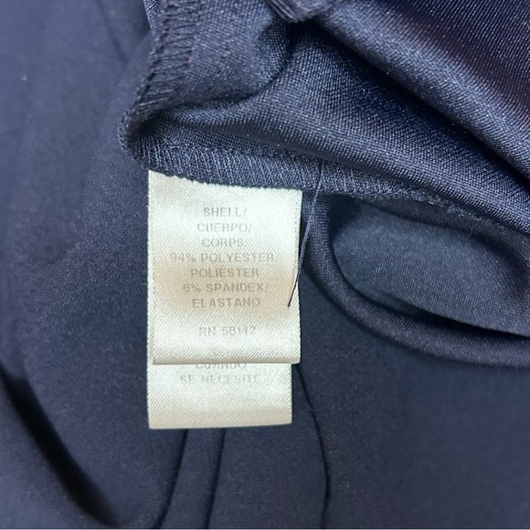 London Times Faux Wrap Dress Dark Blue Elegant size 8 - Picture 8 of 12